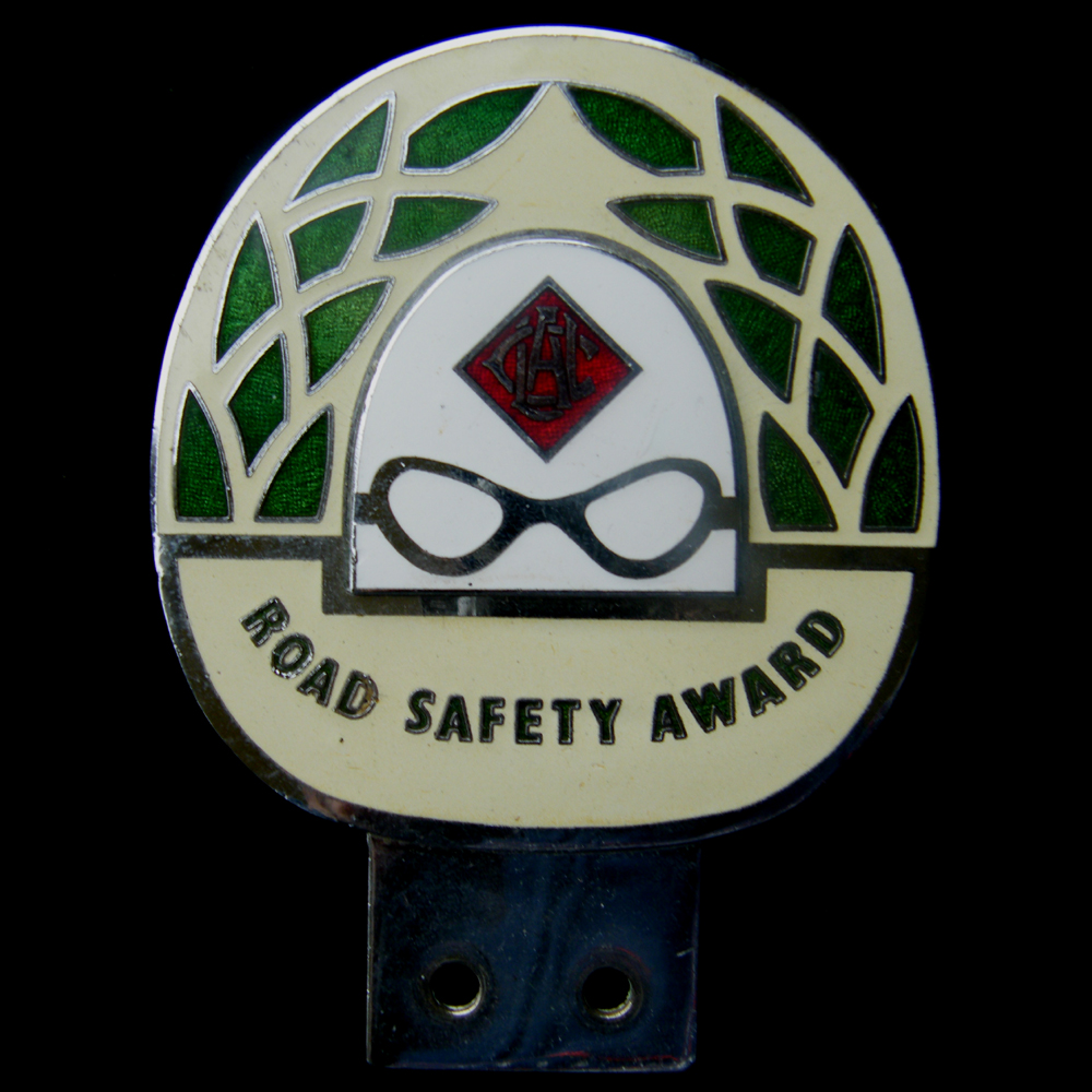 Road Safety Award Car Badge 1969 Vintage Shell Mex & BP Ltd