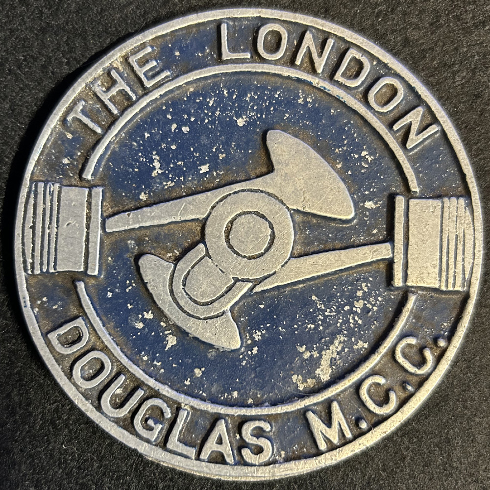 London Douglas Motor Cycle Club car badge