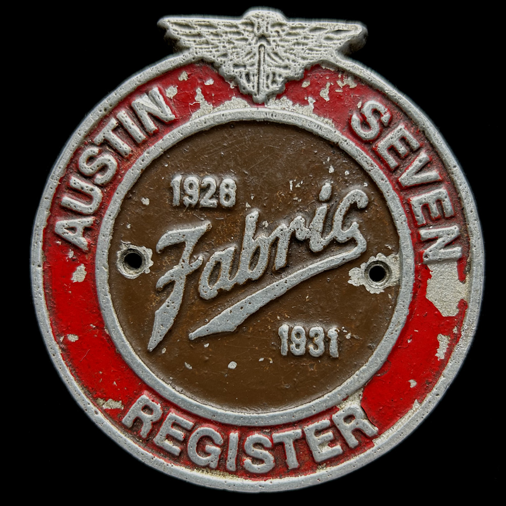 Austin Seven Register car badge 