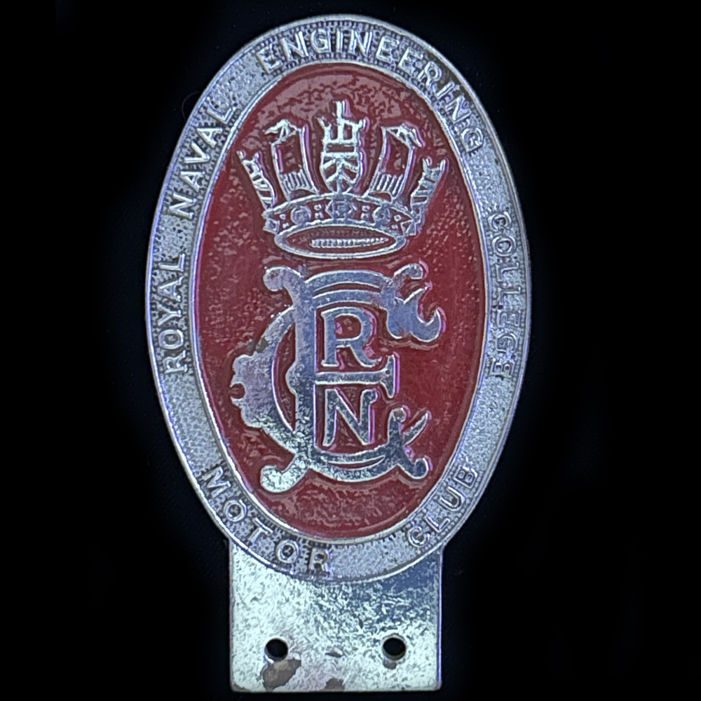 Royal Naval  Engineering College Club car badge