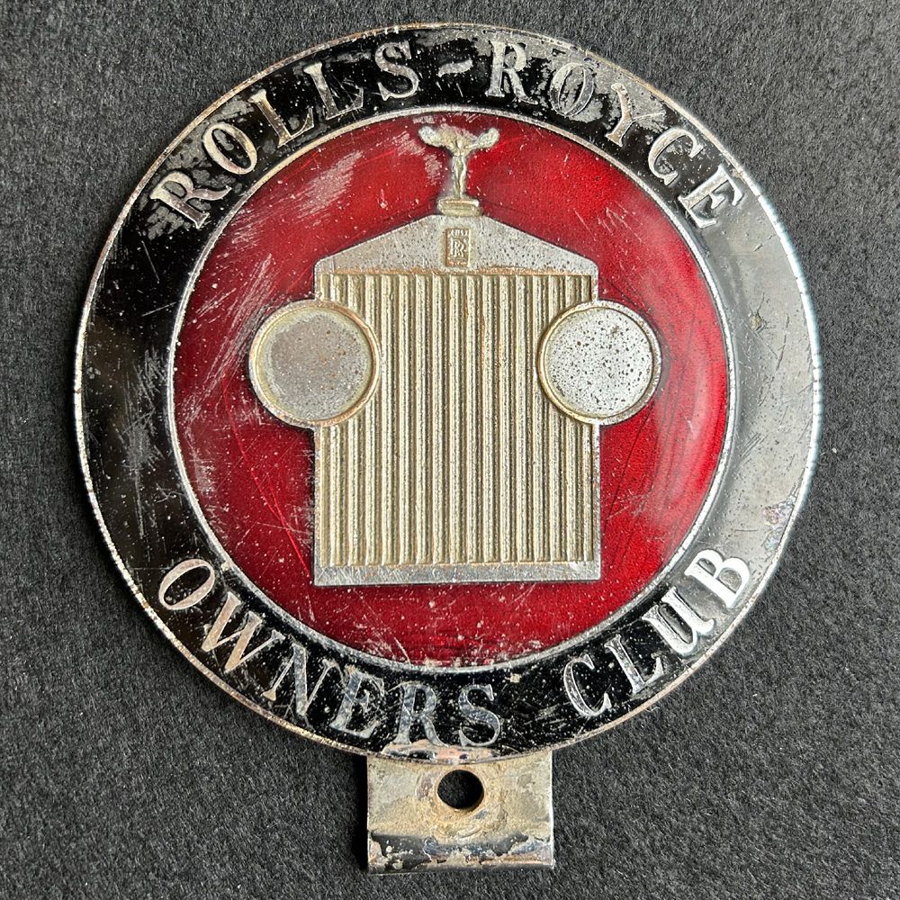 Rolls Royce Owners Club car badge