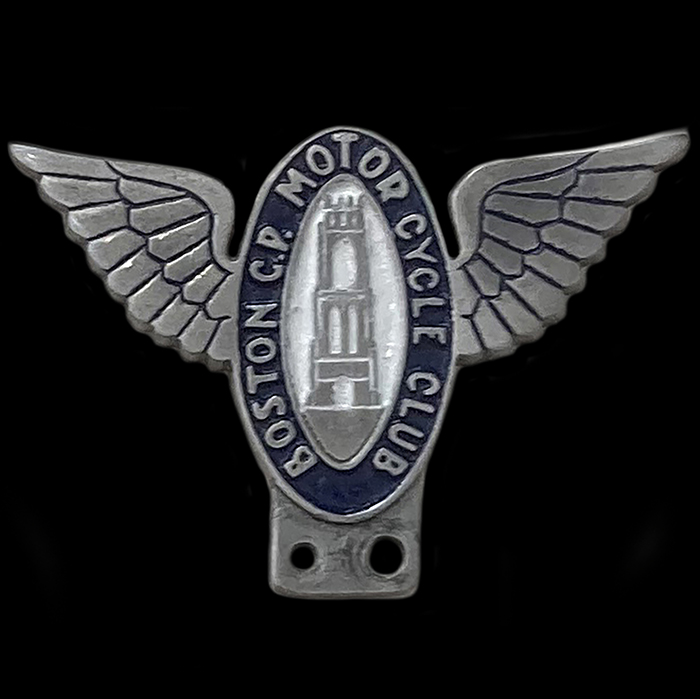 Boston G P Motor Cycle Club Car Badge
