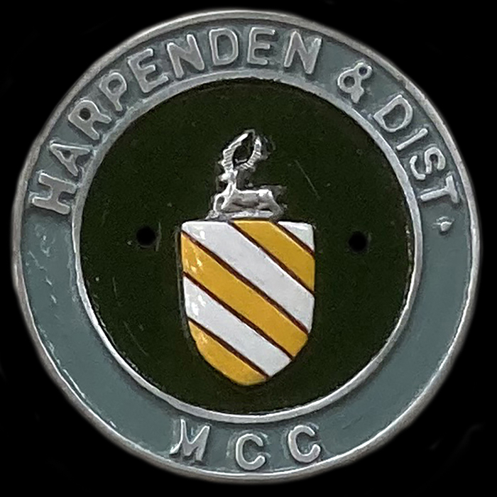 Harpenden & District Motor Cycle Club Car Badge