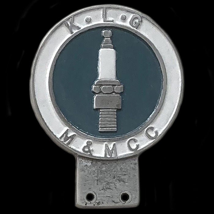K.L.G. Motor & Motor Cycle Club Car Badge