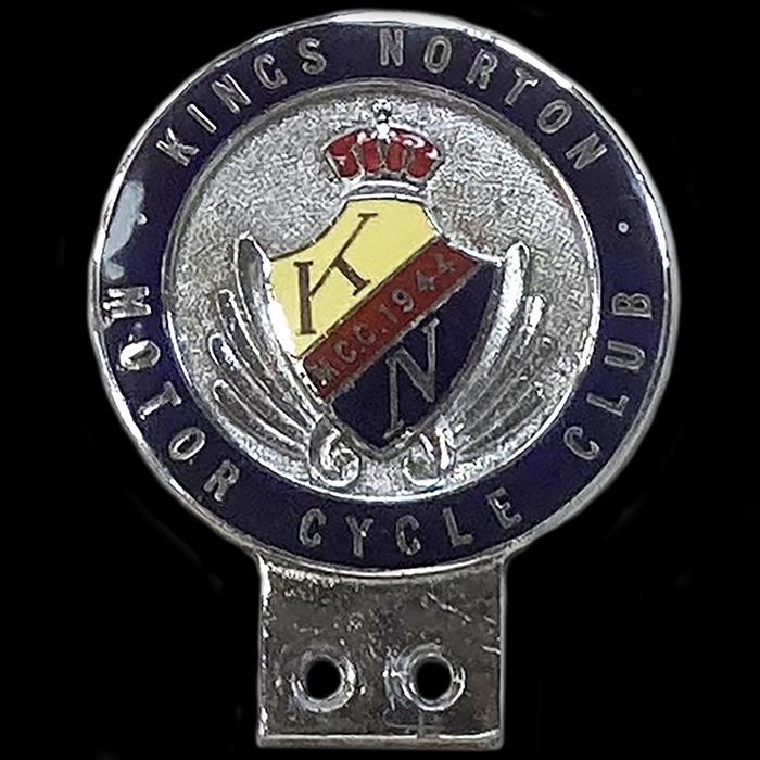Kings Norton Motor Cycle Club car badge