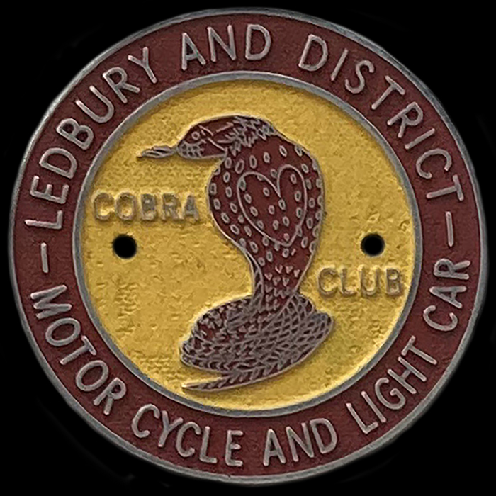 Ledbury and District Motor Cycle and Light Car Club (Cobra) Car Badge