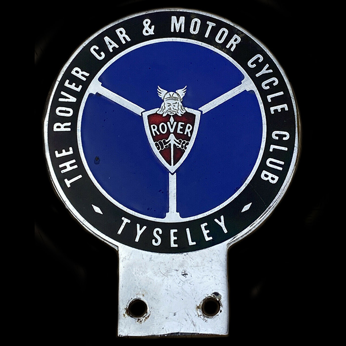 Rover Motor Car & Motor Cycle Club car badge