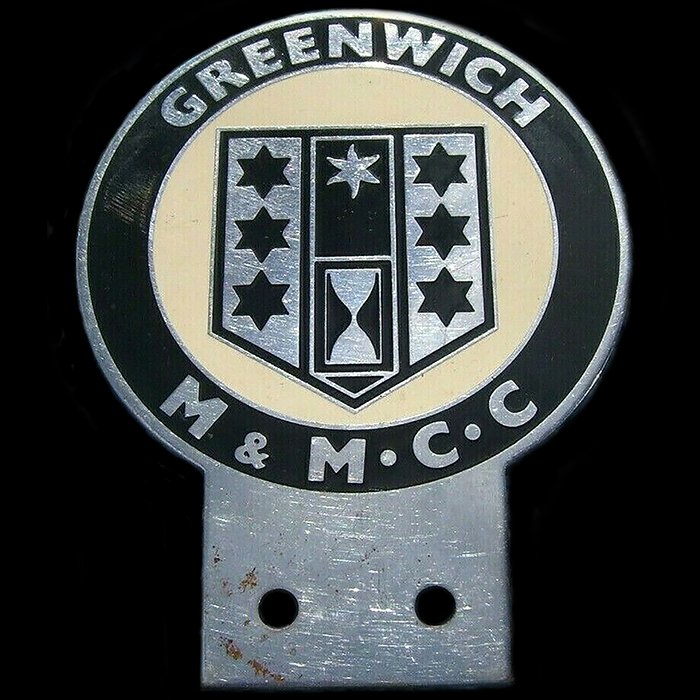 Greenwich Motor & Motor Cycle Club Car Badge