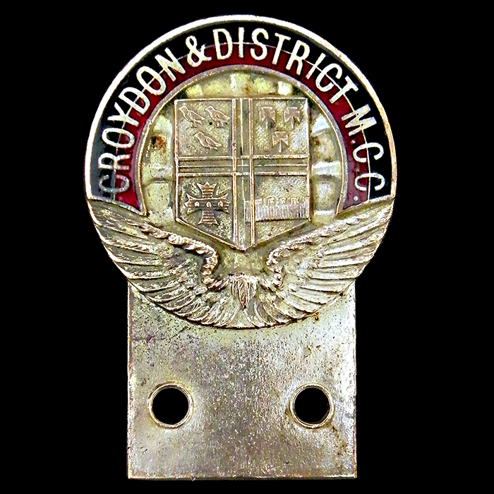 Croydon & District Motor Cycle Club Car Badge