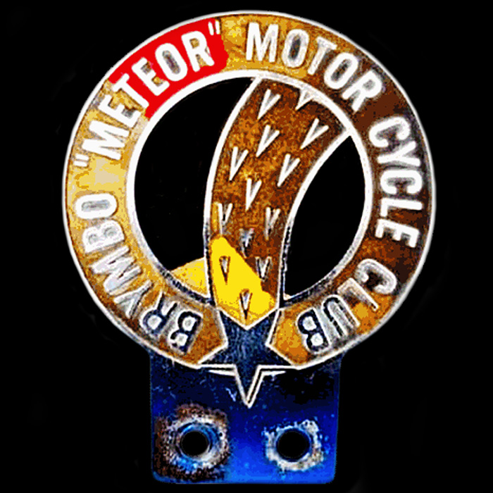 Brymbo Meteor Motor Cycle Club car badge