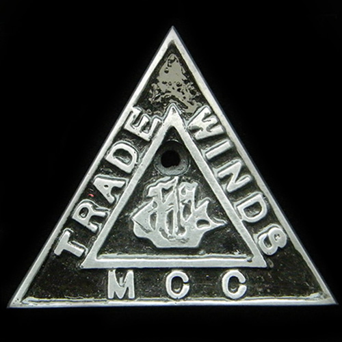 Trade Winds Motor Cycle Club Car Badge