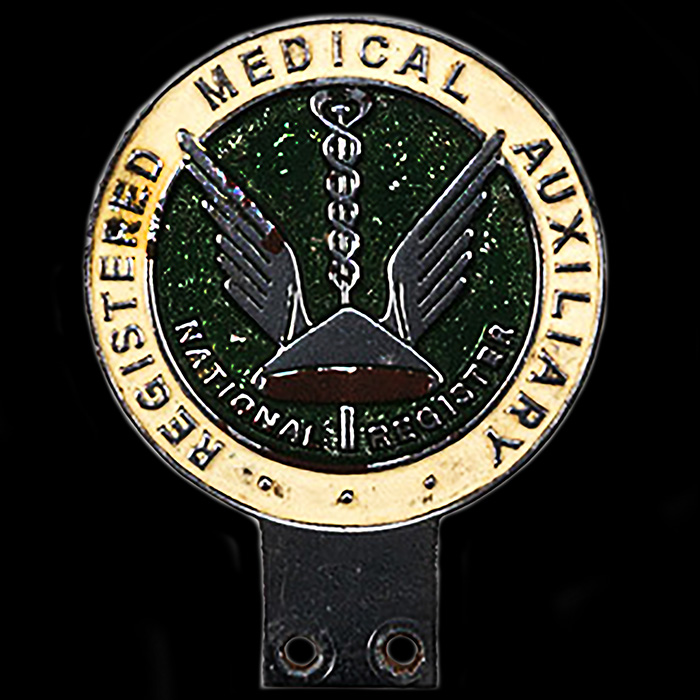 Registered Medical Auxiliary car badge
