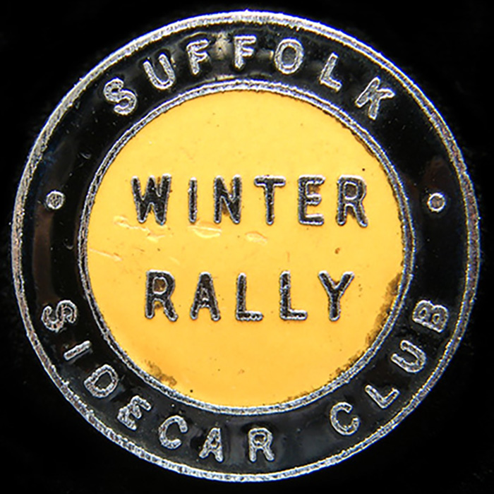 Suffolk Sidecar Club Winter Rally lapel badge