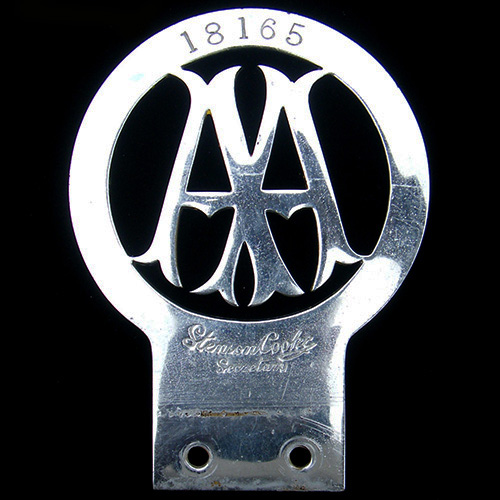 Automobile Association Stenson Cooke Car Badge 