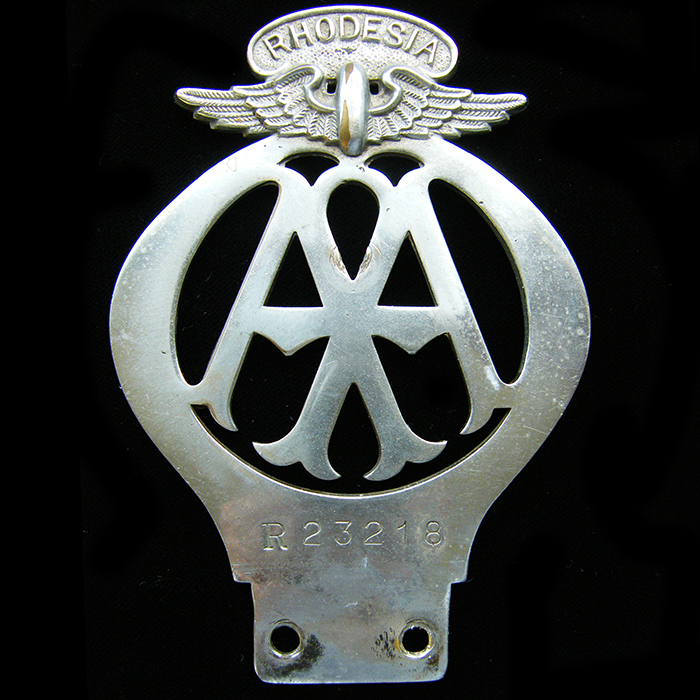 Rhodesia AA car badge 