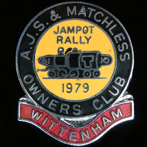 AJS Matchless Jampot Rally pin badge