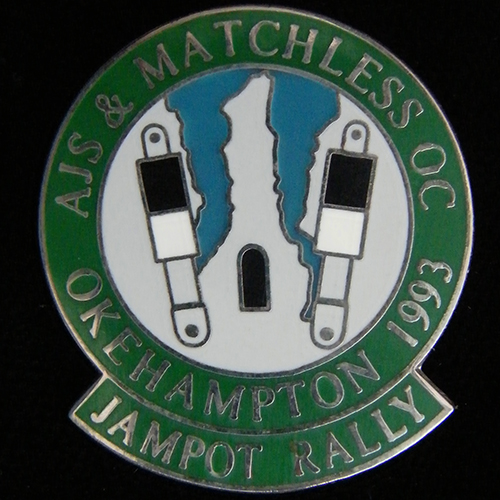 AJS Matchless Jampot Rally pin badge