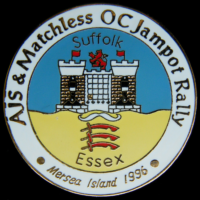 AJS Matchless Jampot Rally pin badge