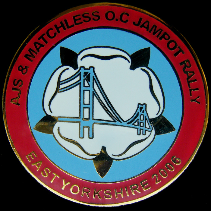 AJS Matchless Jampot Rally pin badge