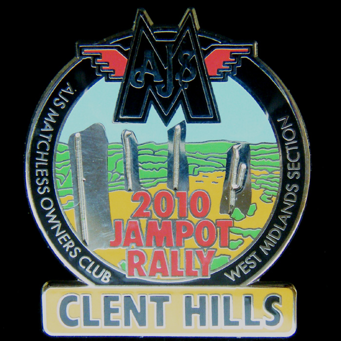 AJS Matchless Jampot Rally pin badge
