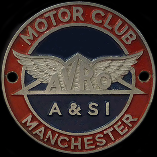 Avro Manchester Motor Club car badge