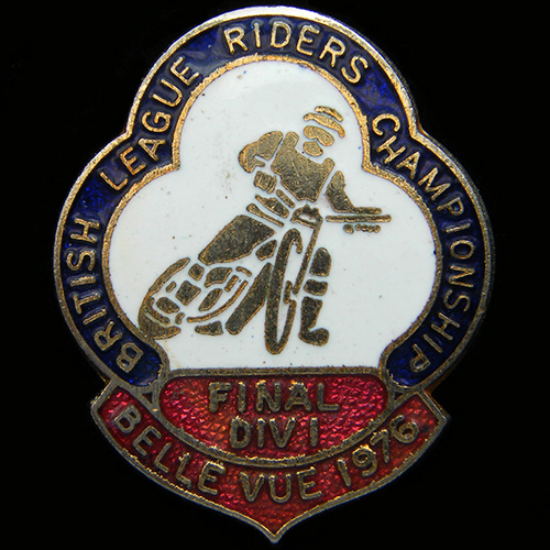 British league Riders Championship Final lapel badge