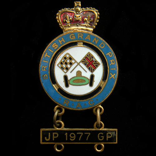1977 British Grand Prix (Car) lapel badge