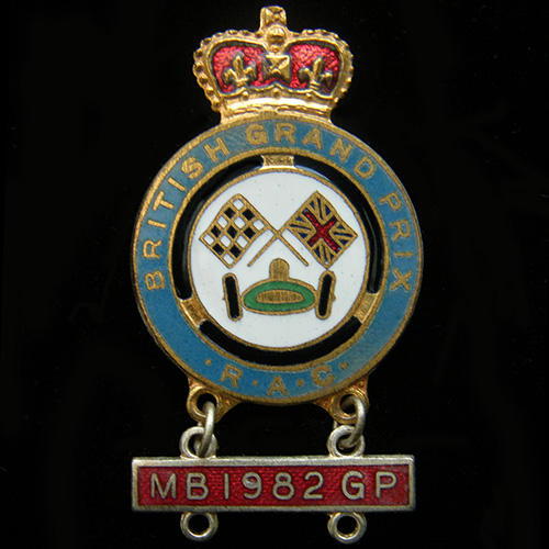 British Grand Prix (Car) lapel badge