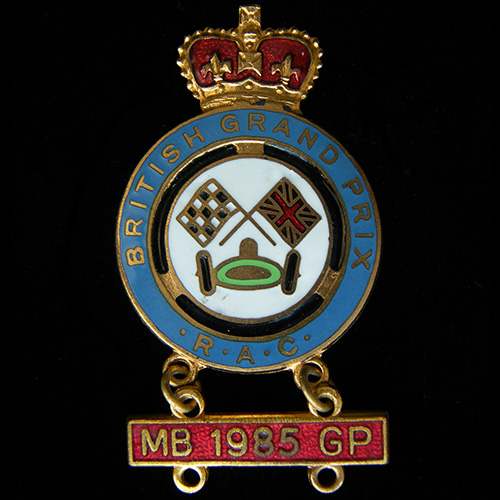 British Grand Prix (Car) lapel badge