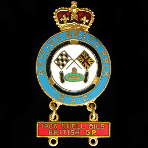 British Grand Prix (Car) lapel badge