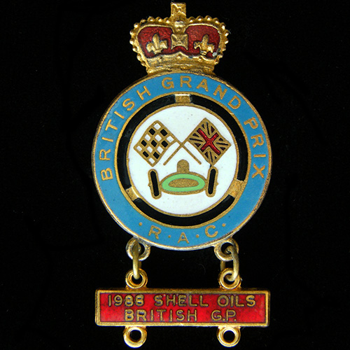 British Grand Prix (Car) lapel badge