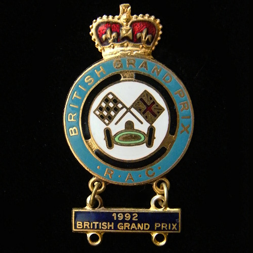 British Grand Prix (Car) lapel badge