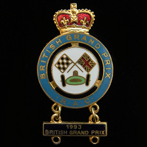 British Grand Prix (Car) lapel badge