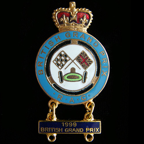 1999 British Grand Prix (Car) lapel badge