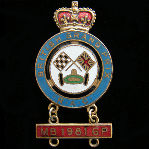 British Grand Prix (Car) lapel badge