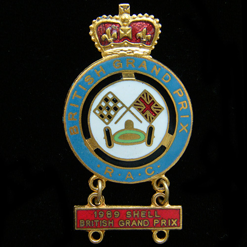1989 British Grand Prix (Car) lapel badge
