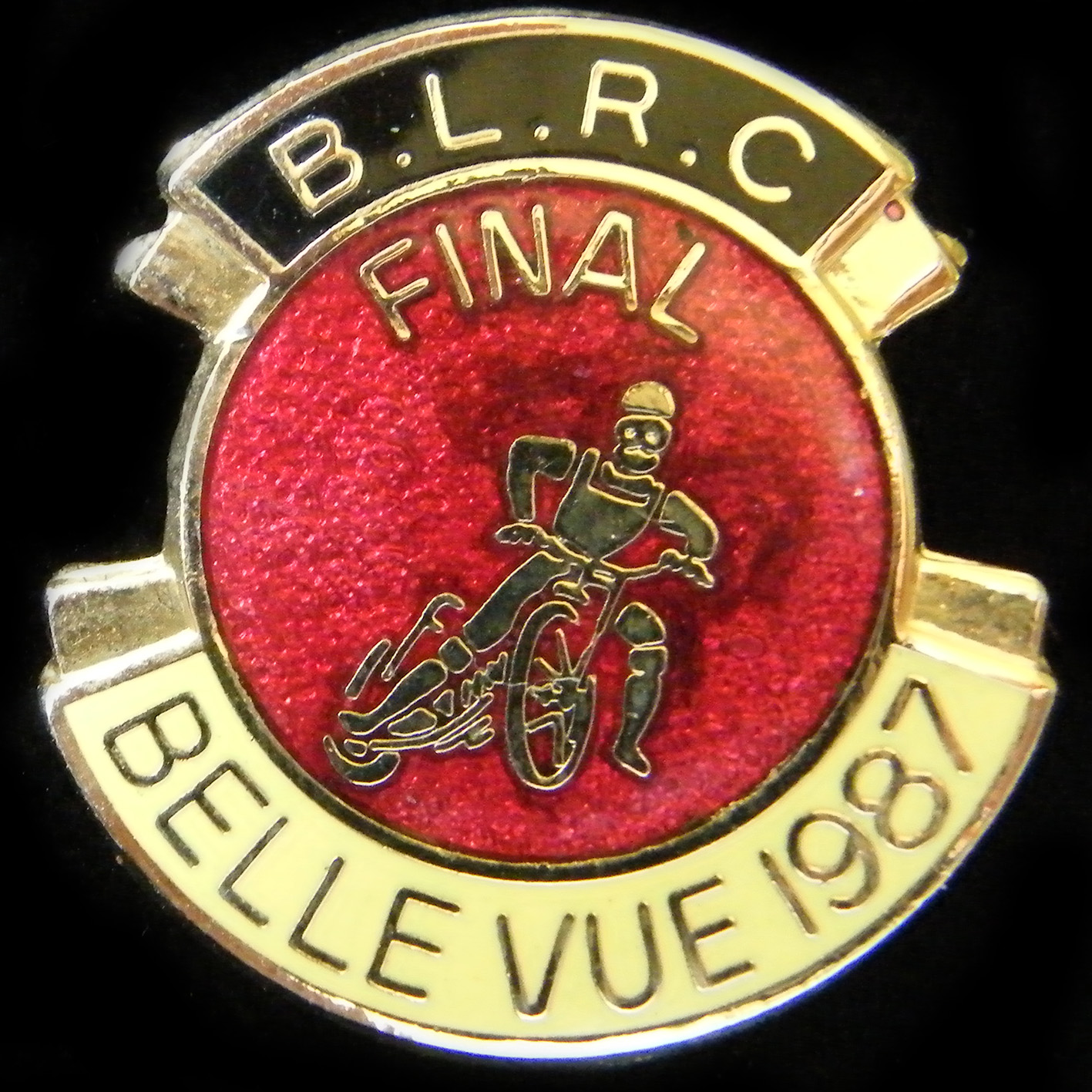 British league Riders Championship Final lapel badge
