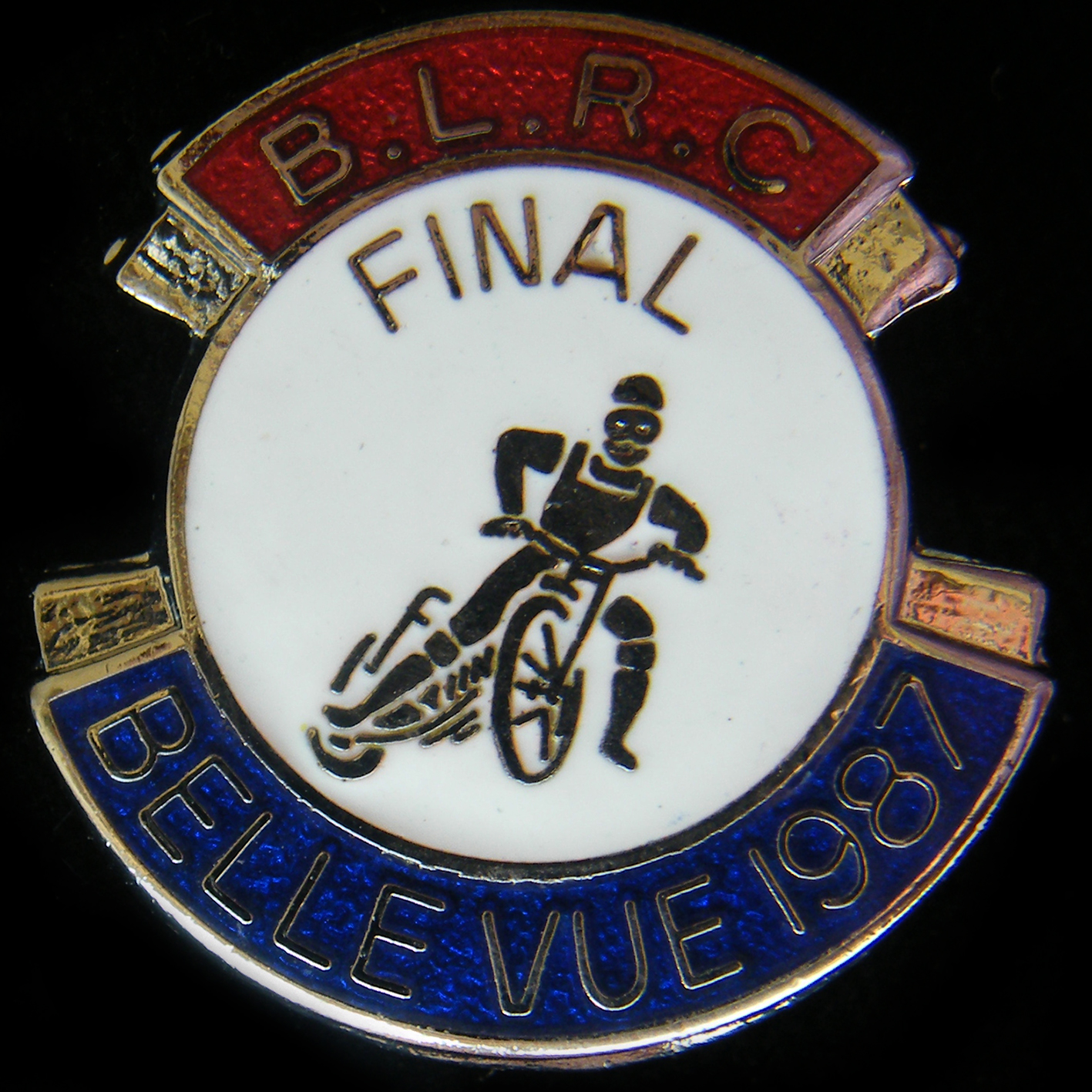 British league Riders Championship Final lapel badge