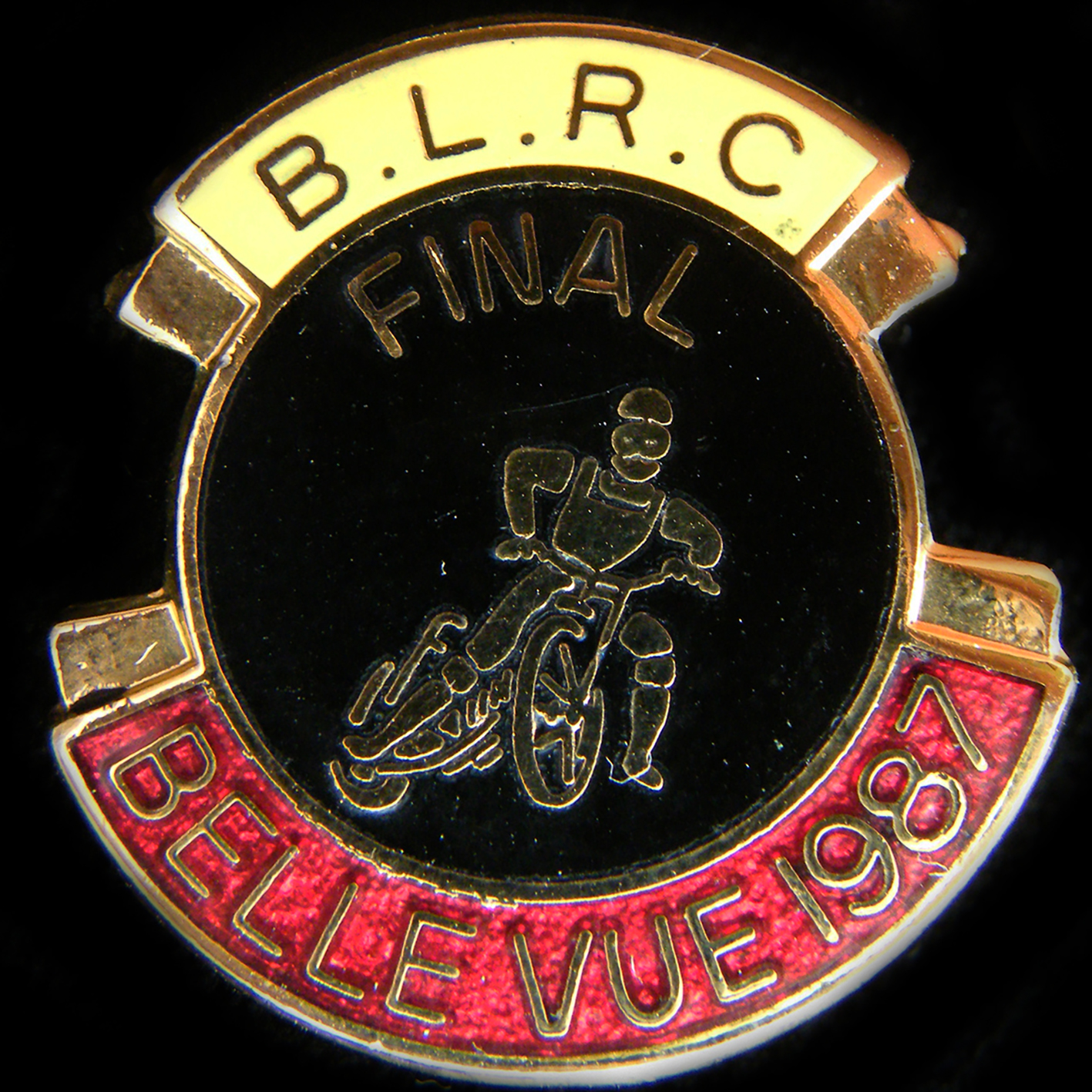 British league Riders Championship Final lapel badge