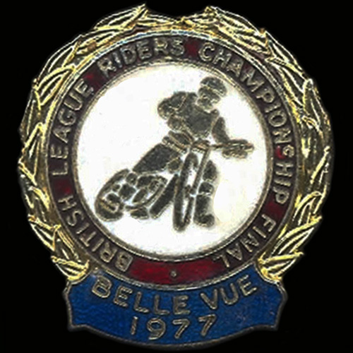 British league Riders Championship Final lapel badge