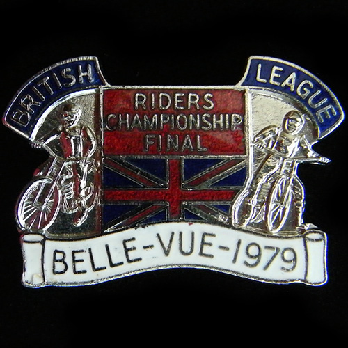 British league Riders Championship Final lapel badge