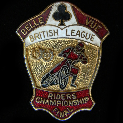 British league Riders Championship Final lapel badge