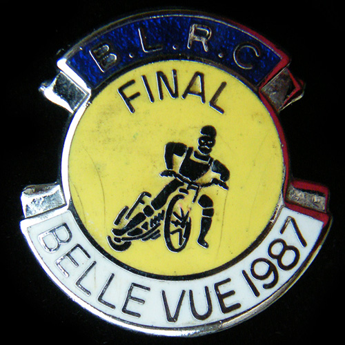 British league Riders Championship Final lapel badge