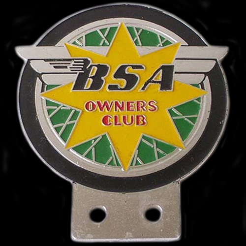 BSA Owners Club car badge