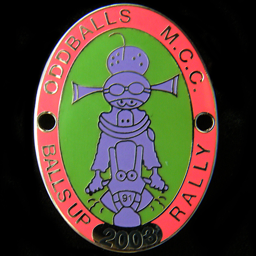 Balls Up Rally pin Badge