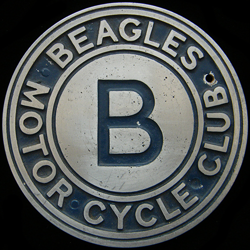 Beagles Motor Cycle Club Car Badge