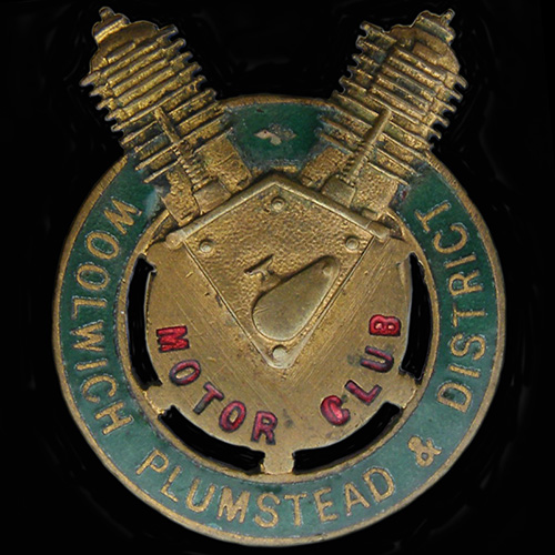 Woolwich, Plumstead and District Motor Club Lapel Badge