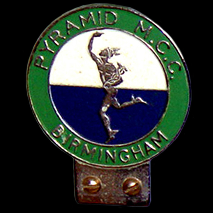 Birmingham Pyramid Motor Cycle Club Car Badge