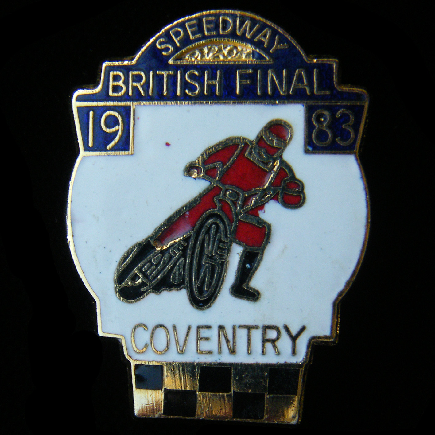 British Speedway Final lapel badge