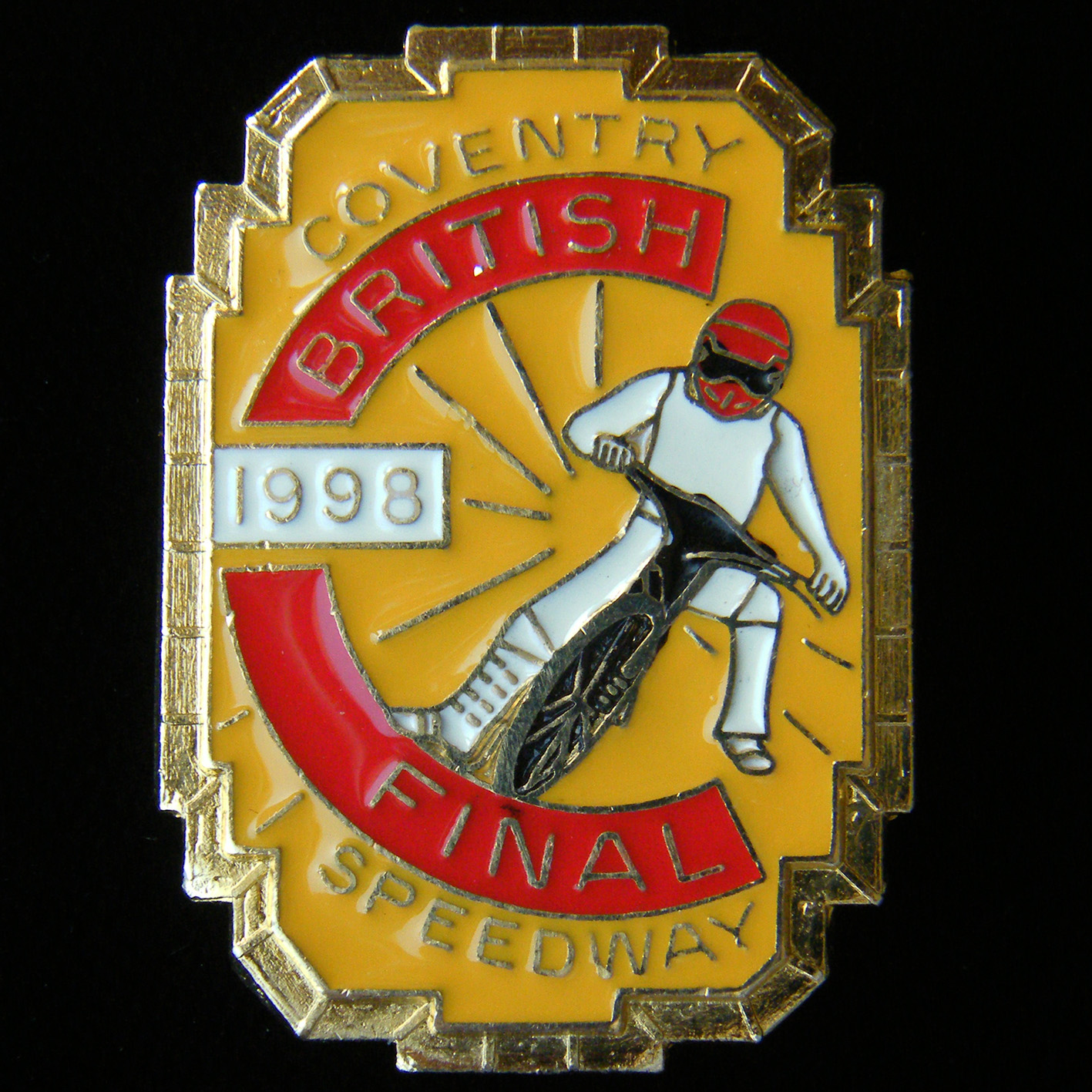 British Speedway Coventry Final lapel badge